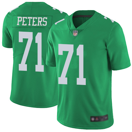 Men Philadelphia Eagles #71 Jason Peters Limited Green Rush Vapor Untouchable NFL Jersey Football->nfl t-shirts->Sports Accessory
